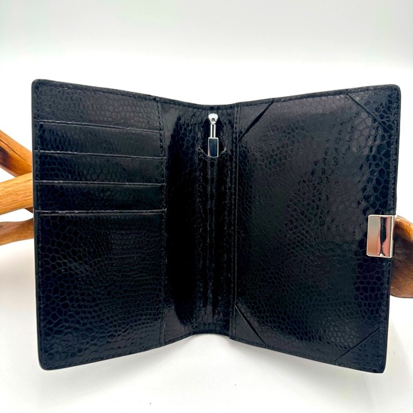 NWT/NEW - Levenger Pocket Jott | Obsidian (Black) Pebbled Leather | Chrome Pen - Picture 11 of 12